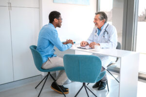 patient meeting with their doctor